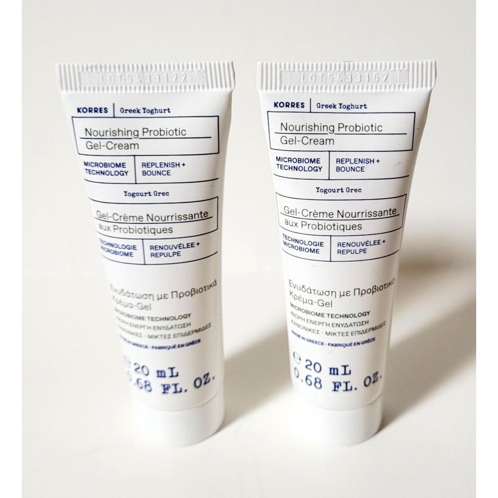 2 x KORRES Greek Yogurt Nourishing Probiotic Gel Cream 0.68 fl oz NEW!!!